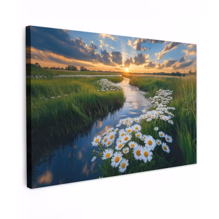 Beekje - Landschap - Margriet Tuinposter op houten frame 2 cm dik klein -3d
