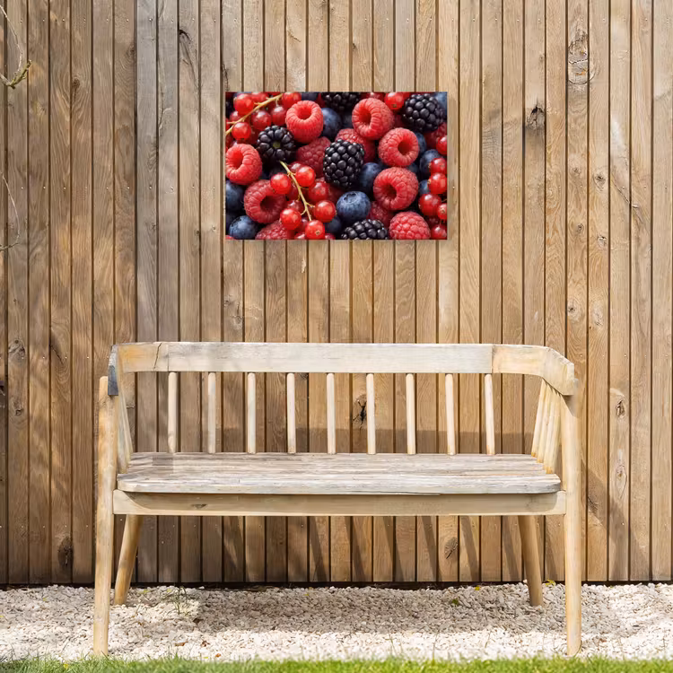 Bessen - Mix - Vers - Eten - Kleurrijk Tuinposter op houten frame 2 cm dik klein -sfeer4