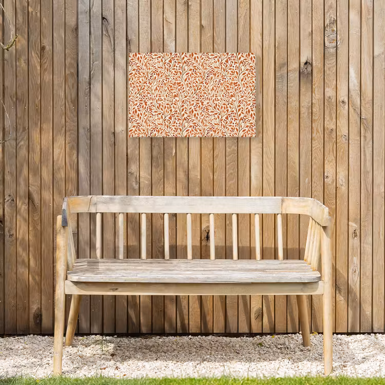 Bladeren - Botanisch - Terracotta Tuinposter op houten frame 2 cm dik klein 845 -sfeer4