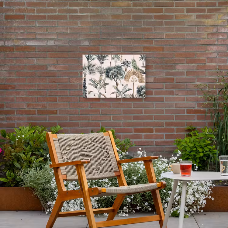 Bladeren - Monstera - Jungle - Tropical Tuinposter op houten frame 2 cm dik klein -sfeer3