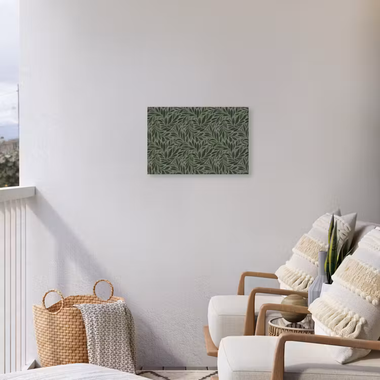 Bladeren - Organisch - Groen Tuinposter op houten frame 2 cm dik klein 845 -sfeer1
