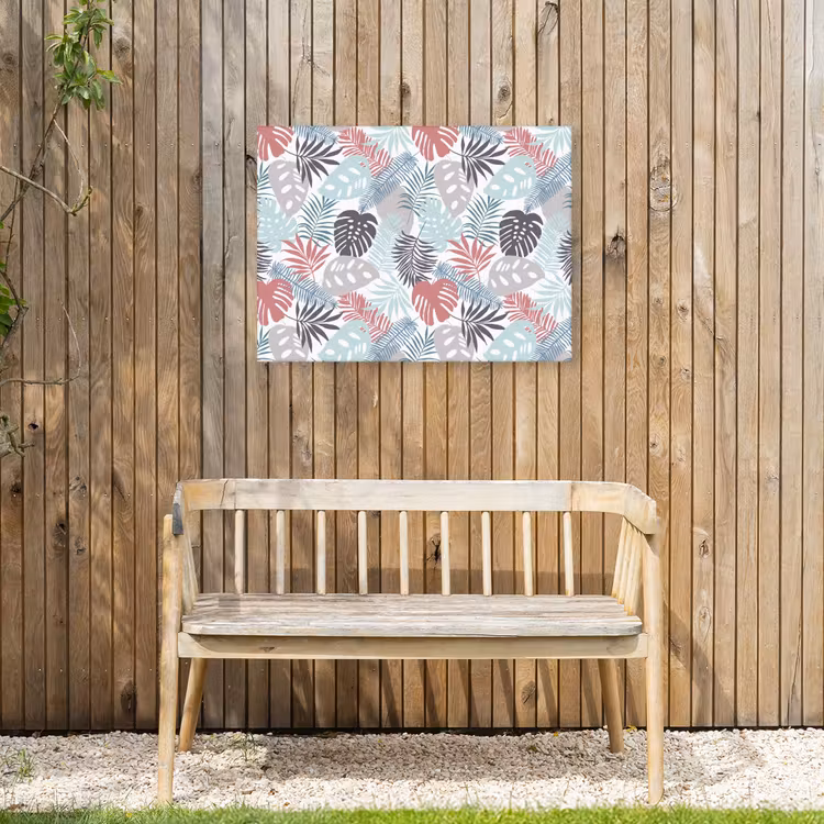 Inductie beschermer - Bladeren - Pastel - Jungle - Afdekplaat voor kookplaat Tuinposter op houten frame 2 cm dik middel -sfeer4