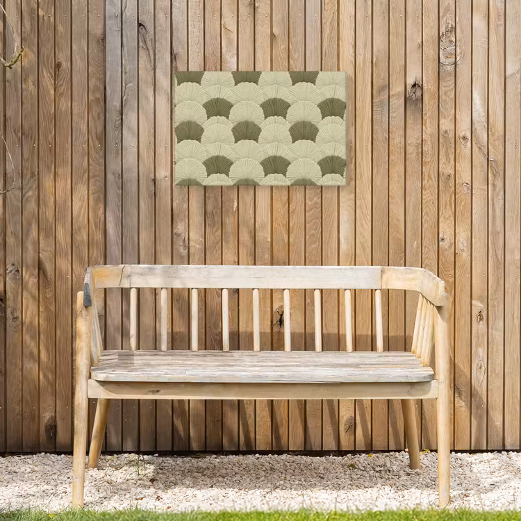 Bladeren - Structuur - Groen Tuinposter op houten frame 2 cm dik klein 845 -sfeer4