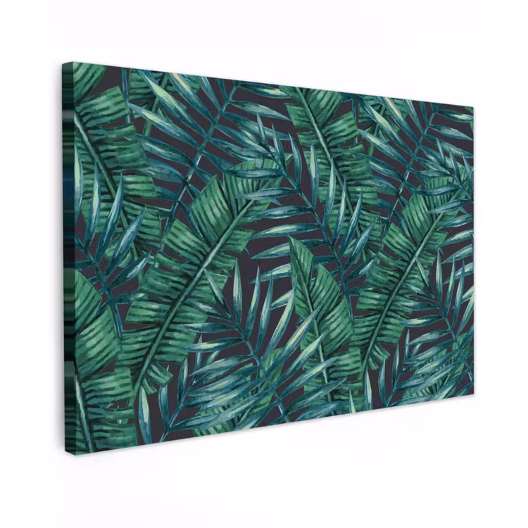 Bladeren - Tropisch - Jungle - Natuur Tuinposter op houten frame 2 cm dik klein -3d