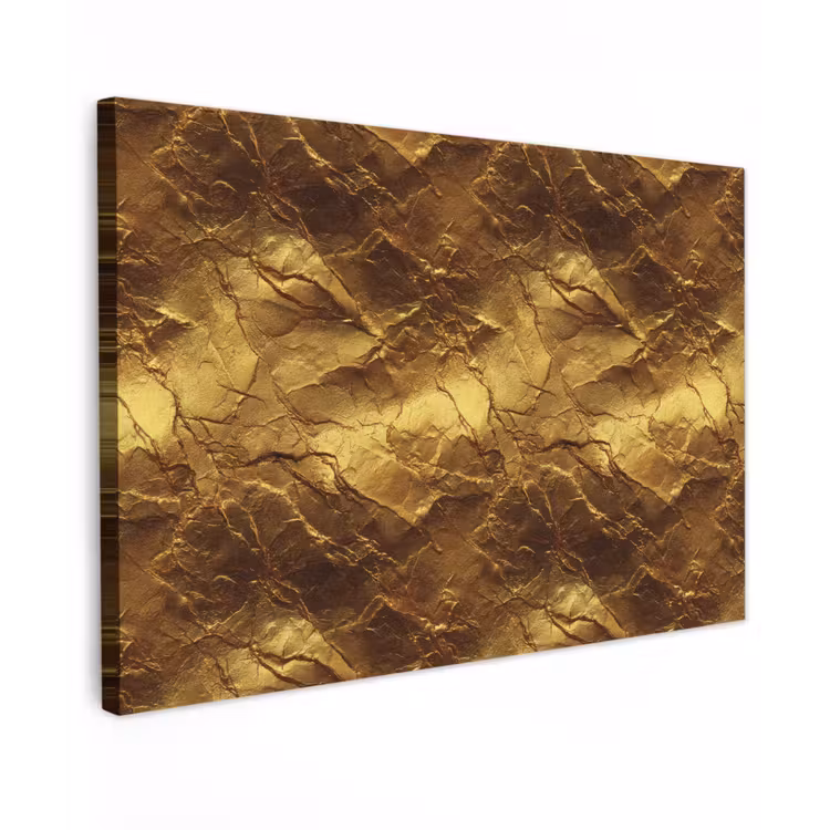 Bladgoud - Textuur - Goud Tuinposter op houten frame 2 cm dik klein 845 -3d