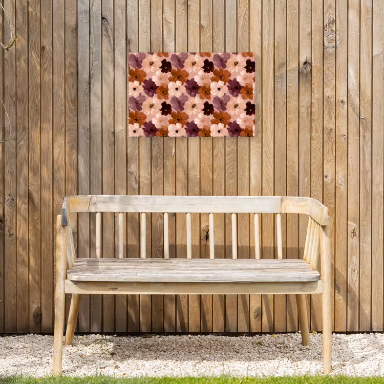 Bloemen - Abstract - Aardetinten Tuinposter op houten frame 2 cm dik klein 845 -sfeer4