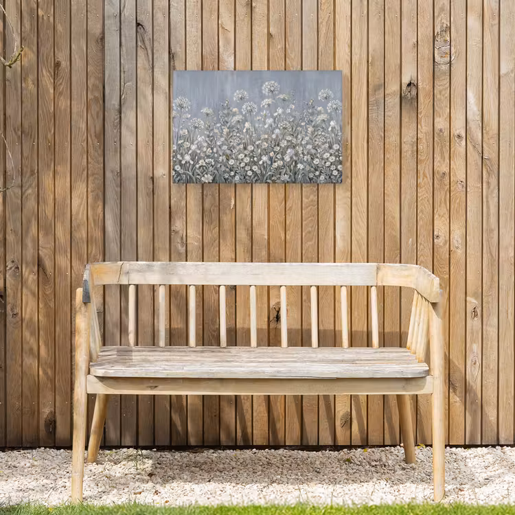 Bloemen - Botanisch - Blauw Tuinposter op houten frame 2 cm dik klein -sfeer4