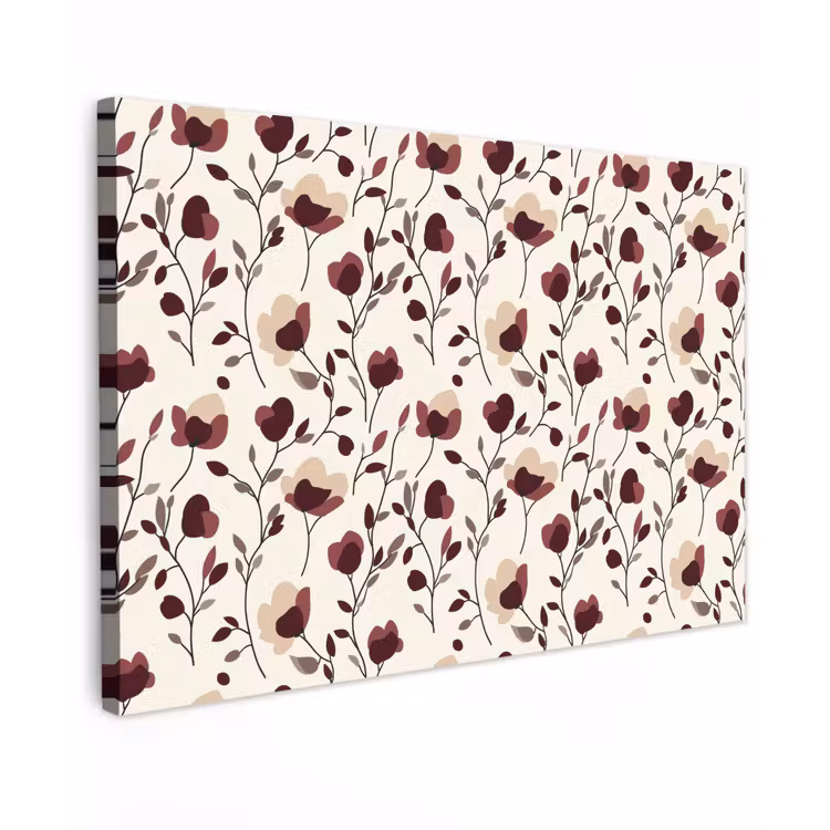 Bloemen - Botanisch - Bordeaux Tuinposter op houten frame 2 cm dik klein 845 -3d