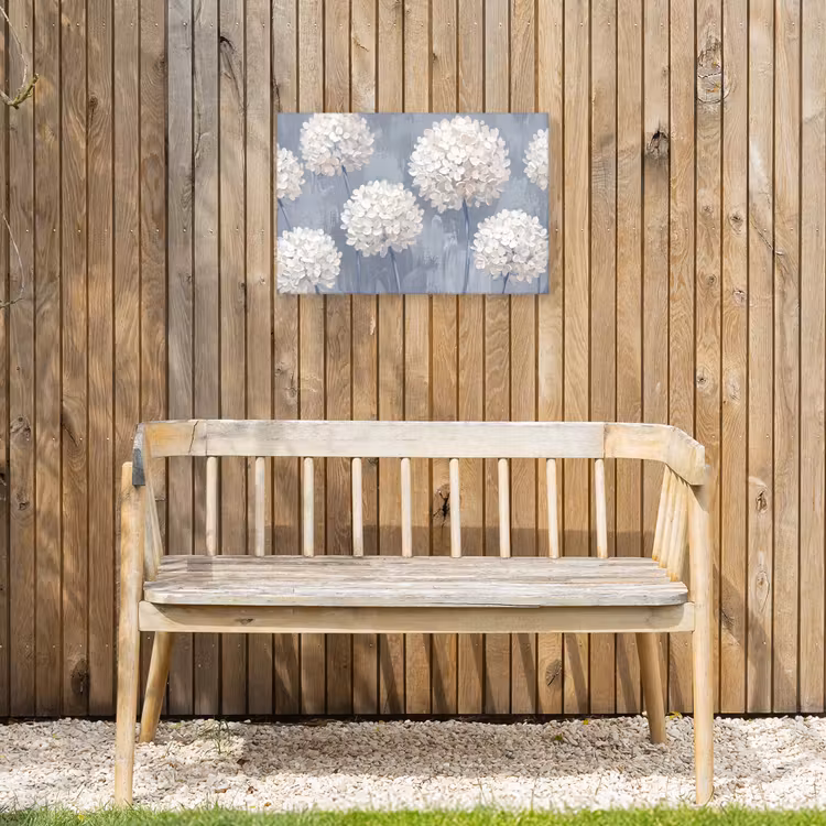 Bloemen - Illustratie - Blauw Tuinposter op houten frame 2 cm dik klein -sfeer4