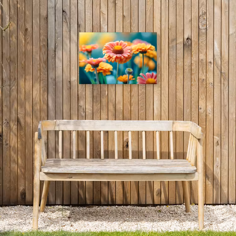 Bloemen in zomerse pracht Tuinposter op houten frame 2 cm dik klein -sfeer4