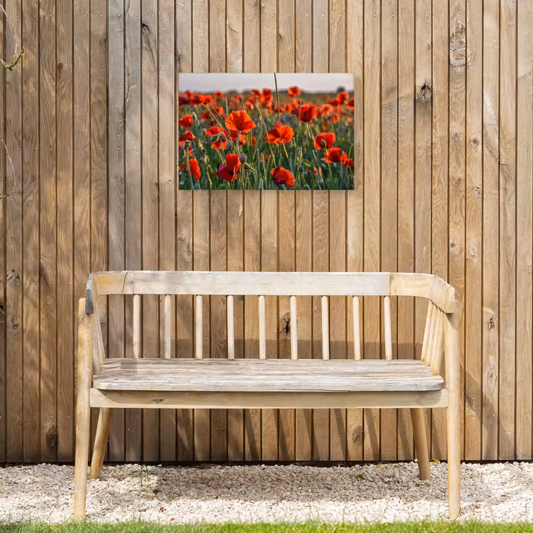 Bloemen - Klaprozen - Natuur - Rood Tuinposter op houten frame 2 cm dik klein -sfeer4