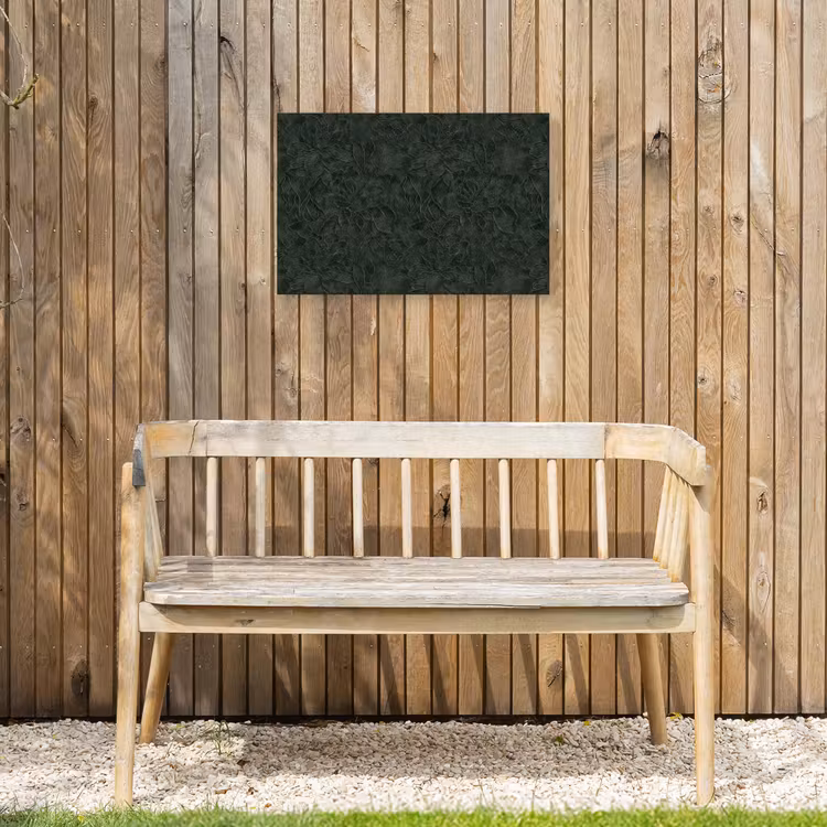 Bloemen - Lijnen - Groen Tuinposter op houten frame 2 cm dik klein 845 -sfeer4