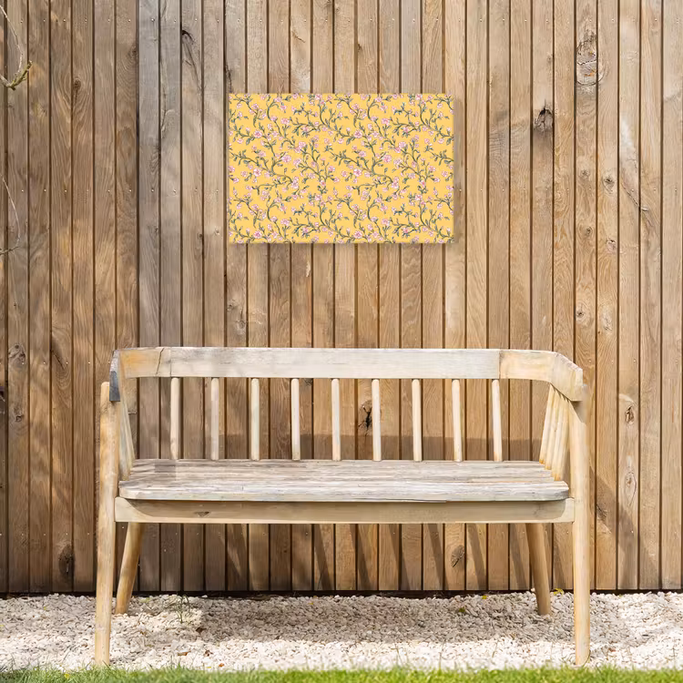 Bloemen - Motief - Geel Tuinposter op houten frame 2 cm dik klein 845 -sfeer4
