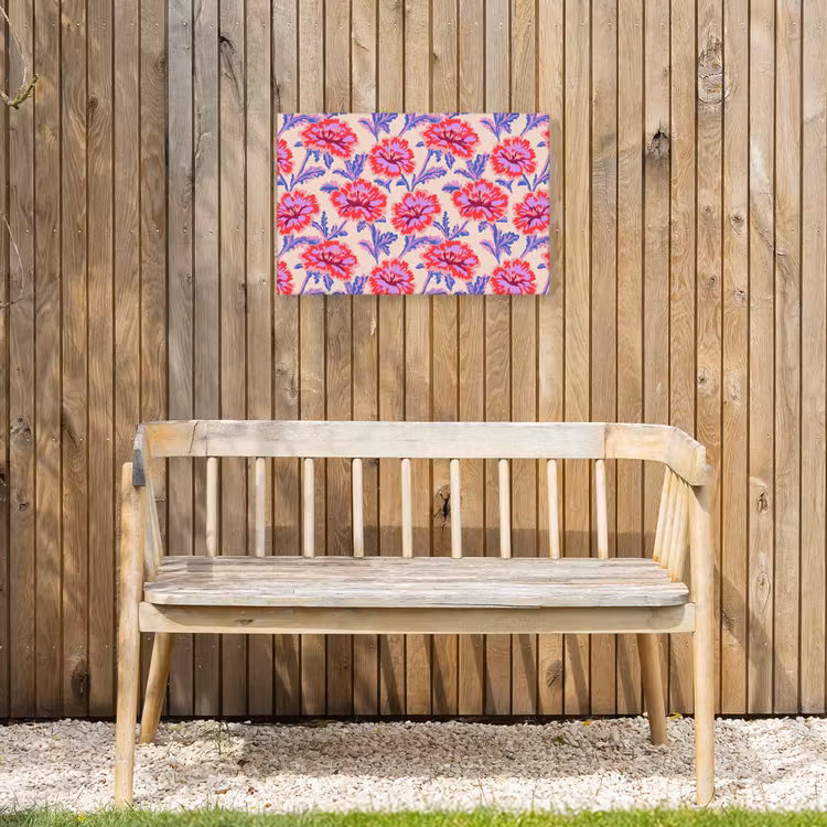 Bloemen - Patroon - Meerkleurig Tuinposter op houten frame 2 cm dik klein 845 -sfeer4