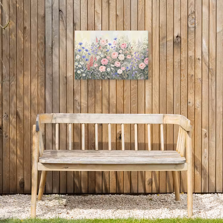 Bloemen - Tuin - Natuur - Kleurrijk Tuinposter op houten frame 2 cm dik klein -sfeer4