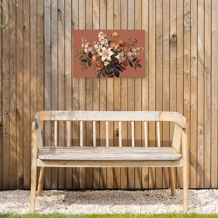 Boeket - Retro - Kleurrijk Tuinposter op houten frame 2 cm dik klein -sfeer4