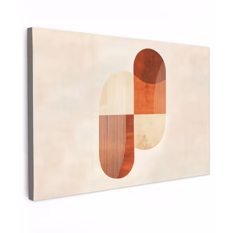 Bogen - Beige - Vormen Tuinposter op houten frame 2 cm dik klein -3d