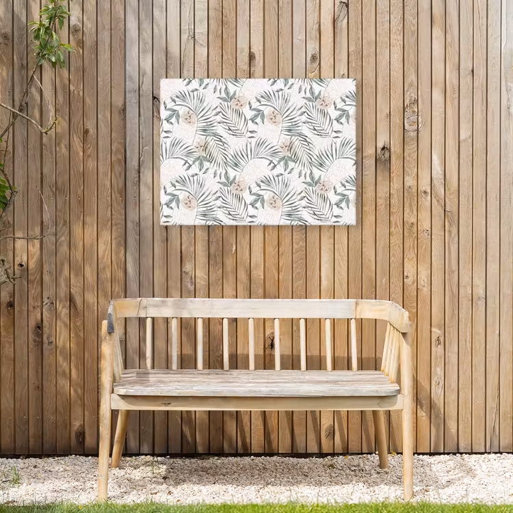 Boho - Jungle - Bloemen - Bladeren Tuinposter op houten frame 2 cm dik middel -sfeer4