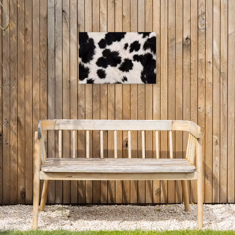 Bont - Textuur - Zwart - Wit Tuinposter op houten frame 2 cm dik klein -sfeer4