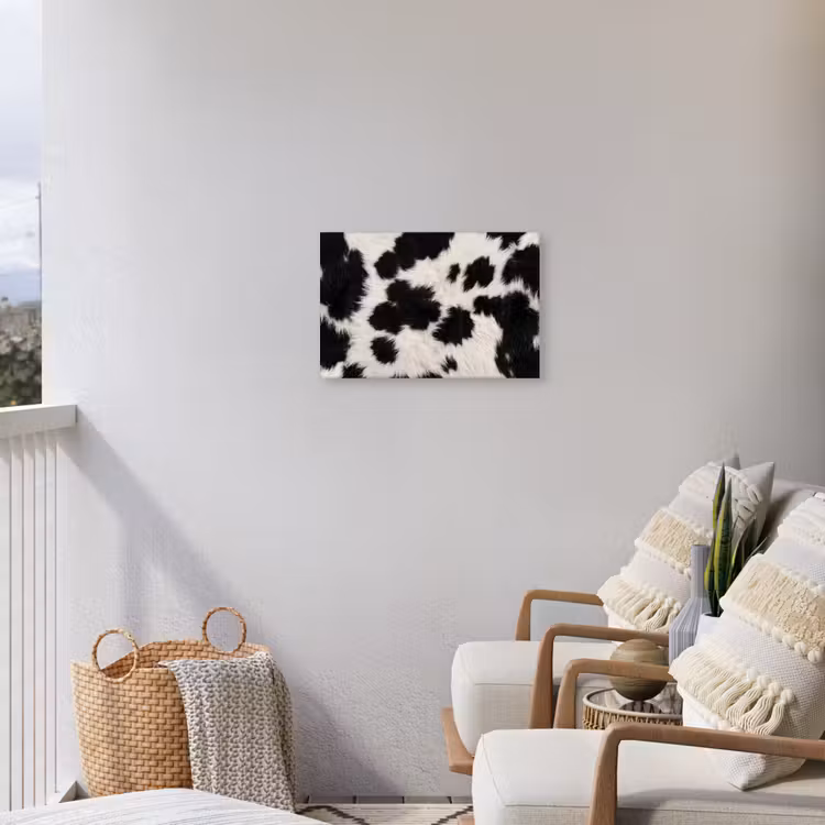 Bont - Textuur - Zwart - Wit Tuinposter op houten frame 2 cm dik klein -sfeer1