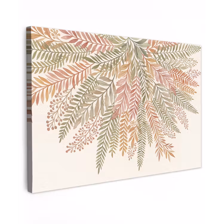 Botanisch - Aquarel - Kleurrijk Tuinposter op houten frame 2 cm dik klein -3d