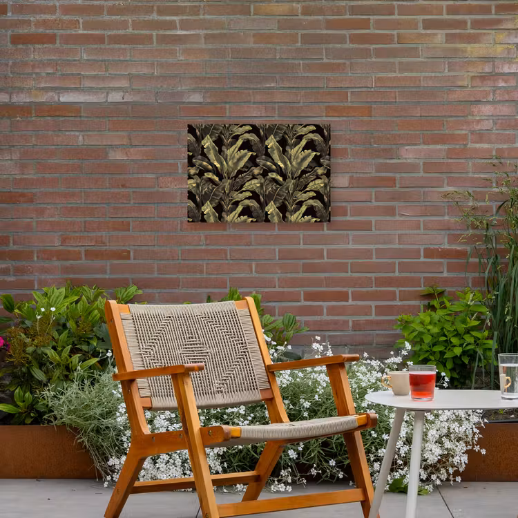 Botanisch - Bladeren - Groen Tuinposter op houten frame 2 cm dik klein 845 -sfeer3