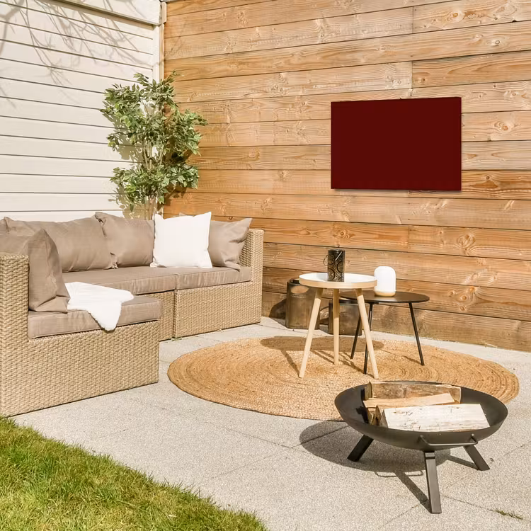 Burnt - Mahogany - Rood Tuinposter op houten frame 2 cm dik klein 845 -sfeer2
