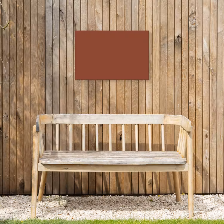Burnt - Mahogany - Terracotta Tuinposter op houten frame 2 cm dik klein 845 -sfeer4