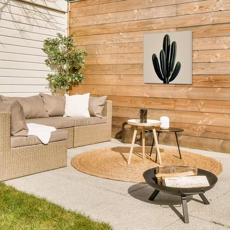 Cactus - Subtiel - Groen Tuinposter op houten frame 2 cm dik middel -sfeer2