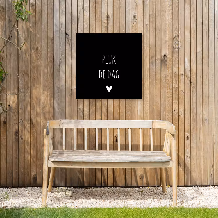 Carpe diem - Spreuken - Pluk de dag - Quotes Tuinposter op houten frame 2 cm dik middel -sfeer4