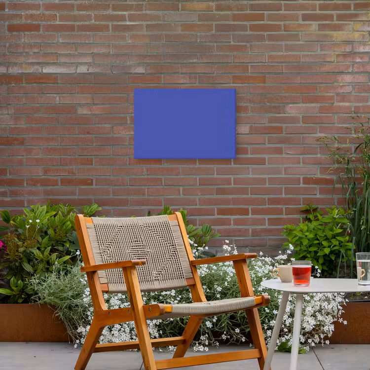 Chinese - Blue - Blauw Tuinposter op houten frame 2 cm dik klein 845 -sfeer3