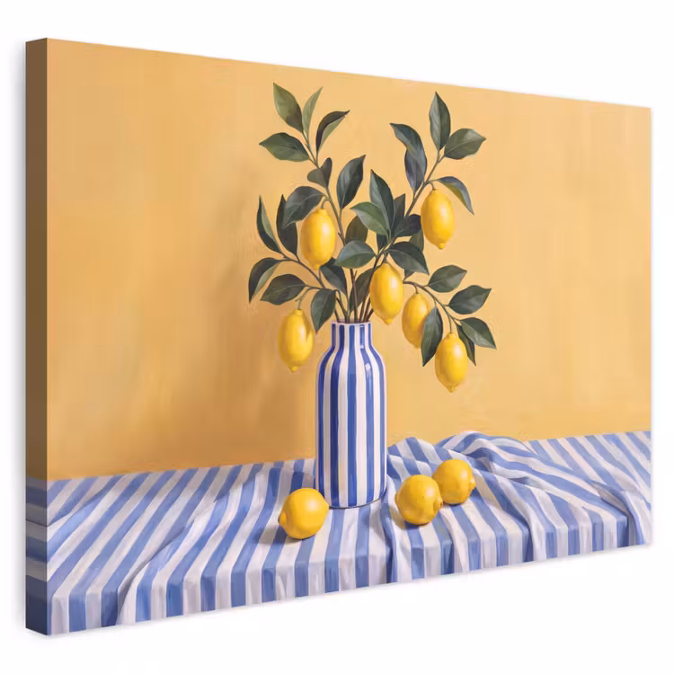 Buiten canvas - Citroen - Stilleven - Modern - Citroen - Stilleven - Modern Tuinposter op houten frame 2 cm dik klein