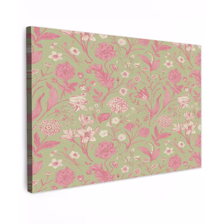 Classic - Pink - Mint Tuinposter op houten frame 2 cm dik klein 845 -3d