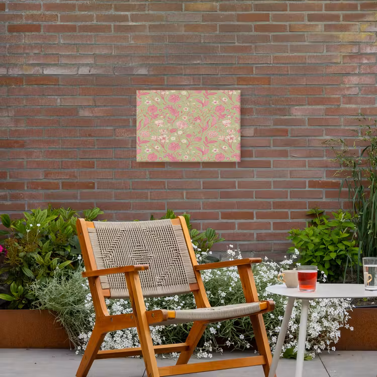 Classic - Pink - Mint Tuinposter op houten frame 2 cm dik klein 845 -sfeer3
