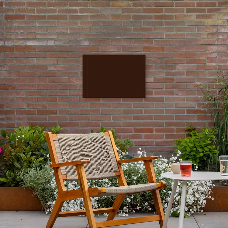 Dark - Chocolate - Bruin Tuinposter op houten frame 2 cm dik klein 845 -sfeer3