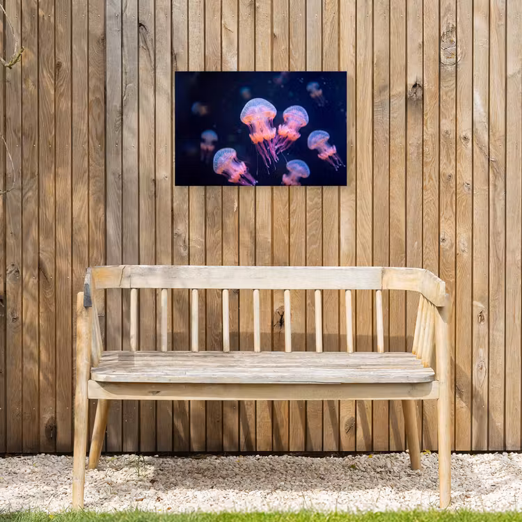 Dier - Onderwater - Natuur - Roze - Mysterieus Tuinposter op houten frame 2 cm dik klein -sfeer4