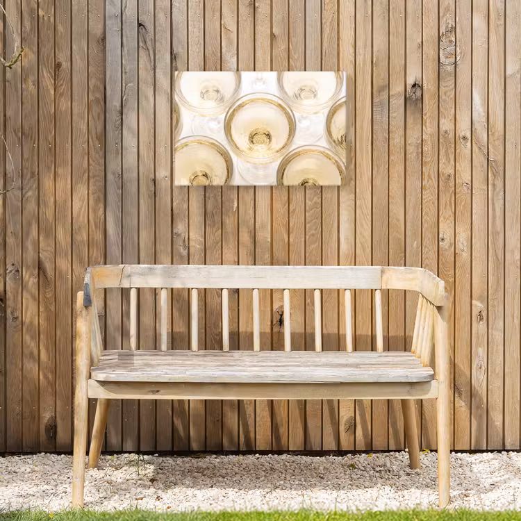 Drank - Glazen - Feest - Goud Tuinposter op houten frame 2 cm dik klein -sfeer4