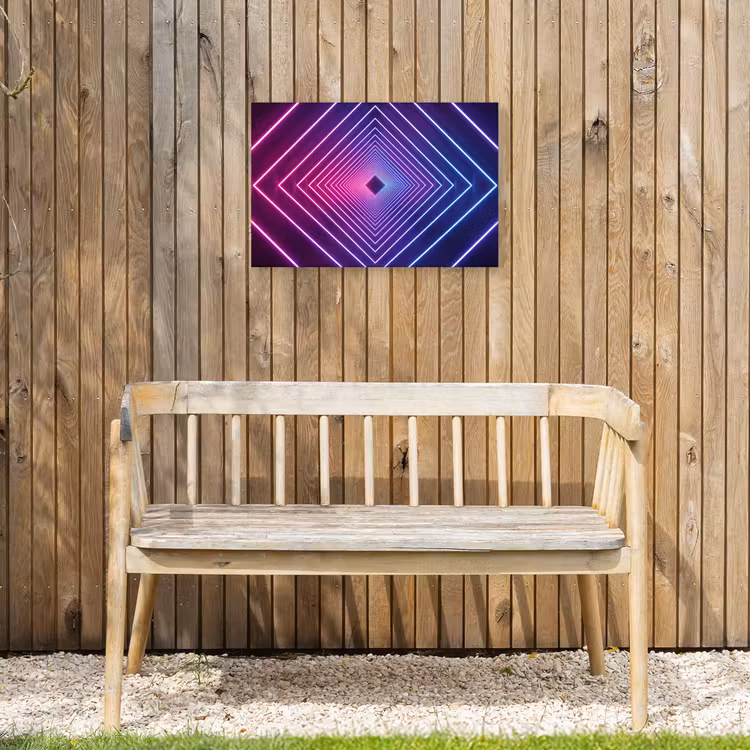 Driedimensionaal - Tunnel - Ruimte Tuinposter op houten frame 2 cm dik klein -sfeer4