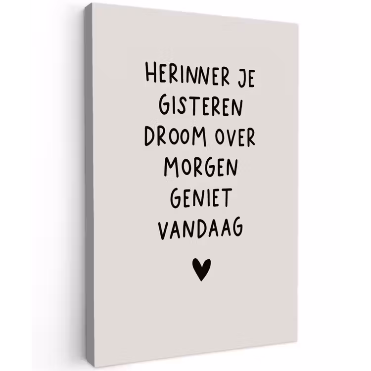 droom-beige Tuinposter op houten frame 2 cm dik klein -3d