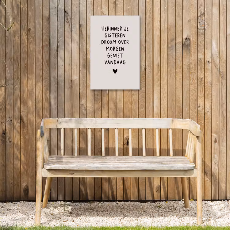 droom-beige Tuinposter op houten frame 2 cm dik klein -sfeer4