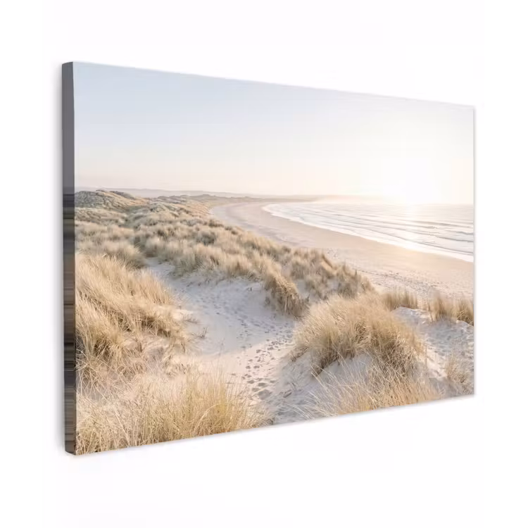 Duinen - Strand - Beige Tuinposter op houten frame 2 cm dik klein -3d