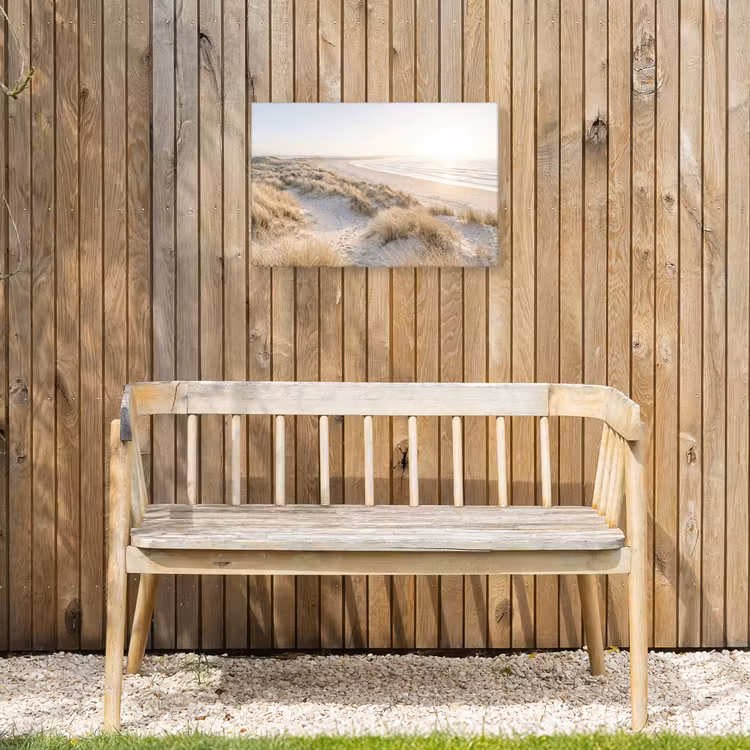 Duinen - Strand - Beige Tuinposter op houten frame 2 cm dik klein -sfeer4