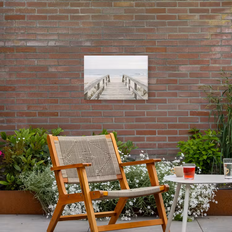 Duinen - Vlonder - Oceaan Tuinposter op houten frame 2 cm dik klein -sfeer3