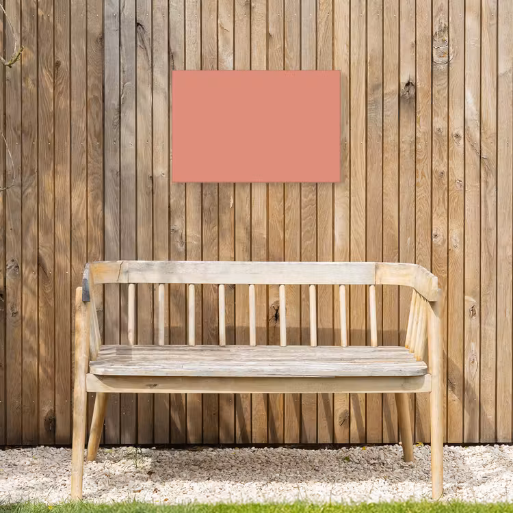 Earthy - Rose - Koraal Tuinposter op houten frame 2 cm dik klein 845 -sfeer4