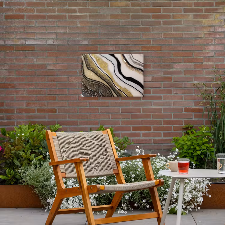 Edelsteen - Abstract - Marmer - Natuur Tuinposter op houten frame 2 cm dik klein -sfeer3