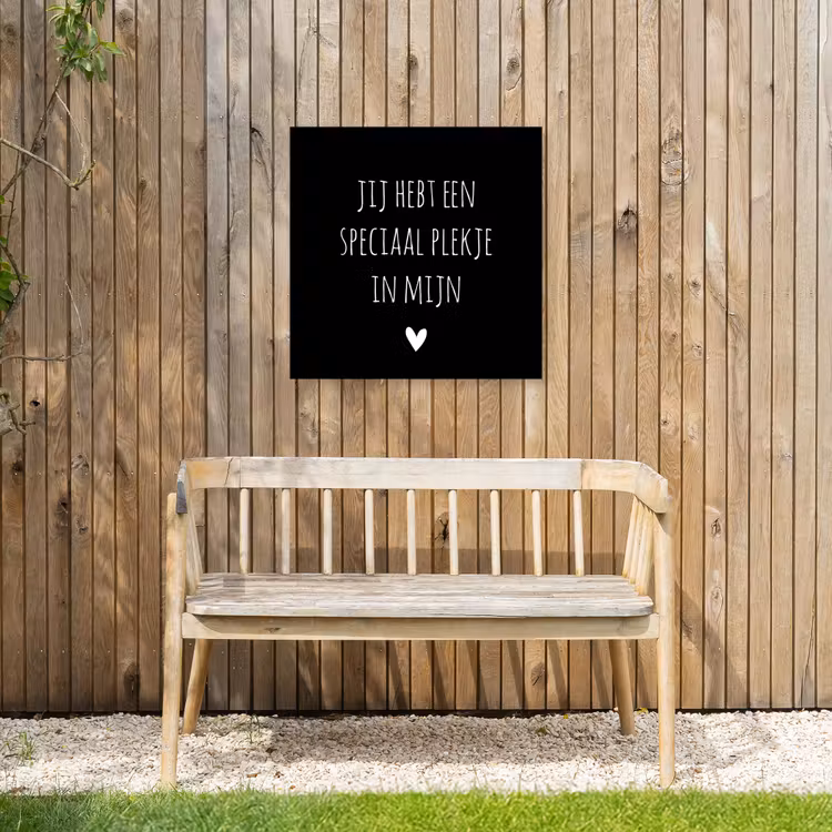 Een speciaal plekje in mijn hart - Quotes - Spreuken Tuinposter op houten frame 2 cm dik middel -sfeer4
