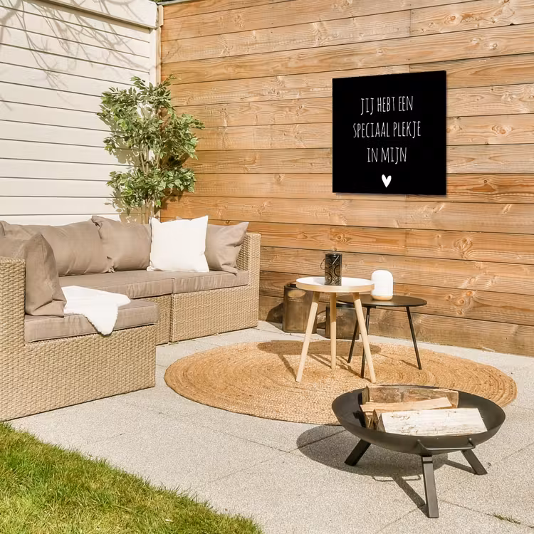 Een speciaal plekje in mijn hart - Quotes - Spreuken Tuinposter op houten frame 2 cm dik middel -sfeer2