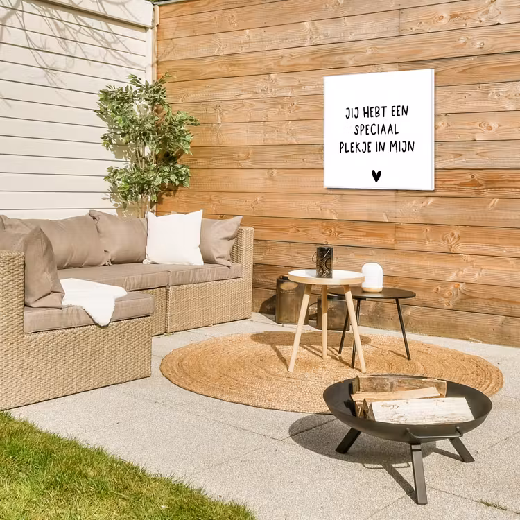 Een speciaal plekje in mijn hart - Spreuken - Quotes Tuinposter op houten frame 2 cm dik middel -sfeer2