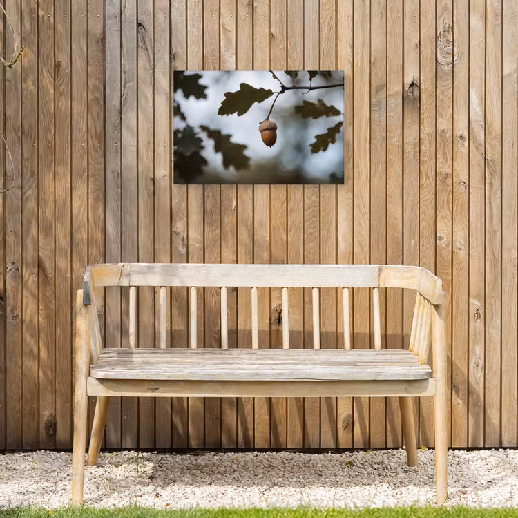Eikel - Eikenblad - Bos - Herfst - Natuur Tuinposter op houten frame 2 cm dik klein -sfeer4