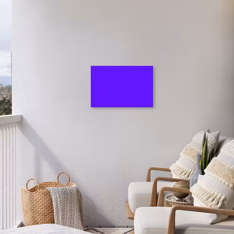 Electric - Indigo - Paars Tuinposter op houten frame 2 cm dik klein 845 -sfeer1